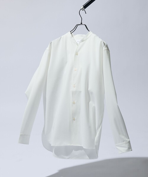 ABAHOUSE（アバハウス）の「Vネック スキッパーシャツ / バンドカラー（シャツ/ブラウス・メンズ・グリーン系その他/ダークネイビー/ブラウン/ホワイト・48/46/44）」の2枚目の写真