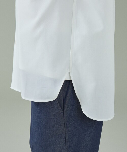 ABAHOUSE（アバハウス）の「Vネック スキッパーシャツ / バンドカラー（シャツ/ブラウス・メンズ・グリーン系その他/ダークネイビー/ブラウン/ホワイト・48/46/44）」の11枚目の写真