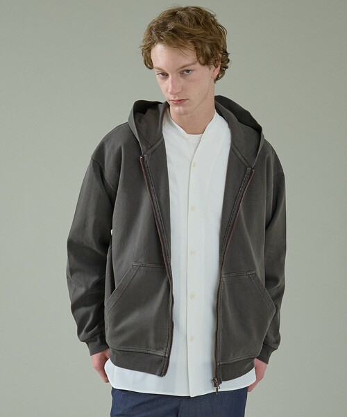 ABAHOUSE（アバハウス）の「Vネック スキッパーシャツ / バンドカラー（シャツ/ブラウス・メンズ・グリーン系その他/ダークネイビー/ブラウン/ホワイト・48/46/44）」の17枚目の写真