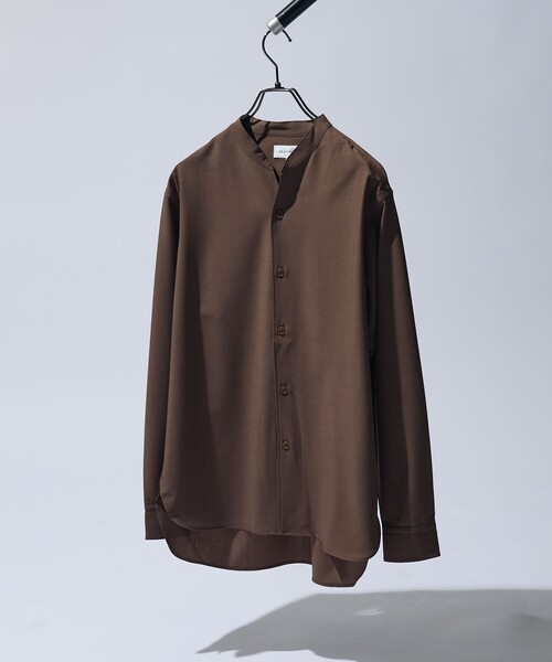 ABAHOUSE（アバハウス）の「Vネック スキッパーシャツ / バンドカラー（シャツ/ブラウス・メンズ・グリーン系その他/ダークネイビー/ブラウン/ホワイト・48/46/44）」の19枚目の写真