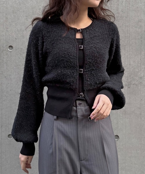 &g'aime（アンジェム）の「【&ｇ'aime 】MIXヤーンカーディガン　Mixed Yarn Cardigan（カーディガン/ボレロ・レディース・ブラック/グレイッシュベージュ/ホワイト・FREE）」の16枚目の写真