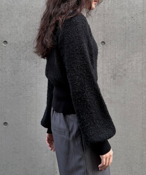 &g'aime（アンジェム）の「【&ｇ'aime 】MIXヤーンカーディガン　Mixed Yarn Cardigan（カーディガン/ボレロ・レディース・ブラック/グレイッシュベージュ/ホワイト・FREE）」の19枚目の写真