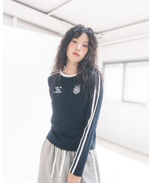 HAVISM（ヘビズム）の「W LLF UNIFORM L/S TEE(NAVY)（Tシャツ/カットソー・レディース・その他・ONE SIZE）」の3枚目の写真