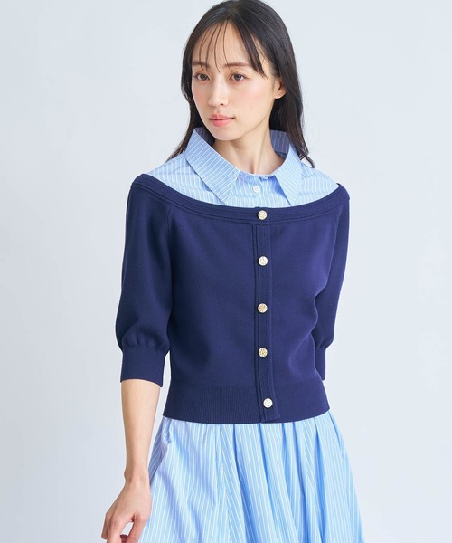 NOELA(ノエラ)の「シャツレイヤードライクニット(ニット/セーター・レディース・ベージュ/ネイビー/グレー・フリー)」の21枚目の写真