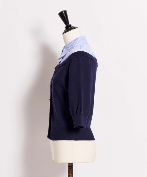 NOELA(ノエラ)の「シャツレイヤードライクニット(ニット/セーター・レディース・ベージュ/ネイビー/グレー・フリー)」の7枚目の写真