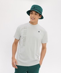 le coq sportif GOLF（ルコックスポルティフゴルフ）の「【le coq sportif GOLF】吸汗速乾/消臭/UV CUT(UPF30)/ストレッチ　チェックジャカード半袖モックネックシャツ　ゴルフウェア（Tシャツ/カットソー）」