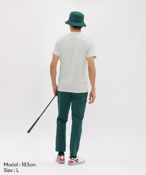 le coq sportif GOLF(ルコックスポルティフゴルフ)の「【le coq sportif GOLF】吸汗速乾/消臭/UV CUT(UPF30)/ストレッチ チェックジャカード半袖モックネックシャツ ゴルフウェア(Tシャツ/カットソー・メンズ・ネイビー/グレー/ブラック・3L/L/M/XL)」の17枚目の写真