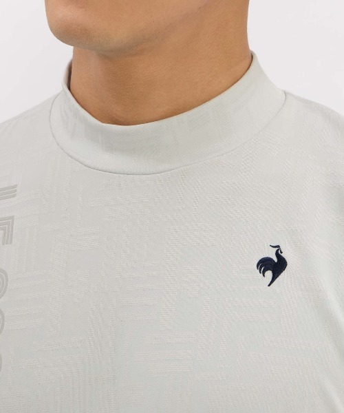 le coq sportif GOLF(ルコックスポルティフゴルフ)の「【le coq sportif GOLF】吸汗速乾/消臭/UV CUT(UPF30)/ストレッチ チェックジャカード半袖モックネックシャツ ゴルフウェア(Tシャツ/カットソー・メンズ・ネイビー/グレー/ブラック・3L/L/M/XL)」の8枚目の写真