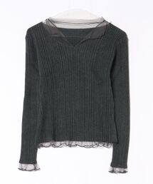 【Jasmine】レイヤード風ニットプルオーバー