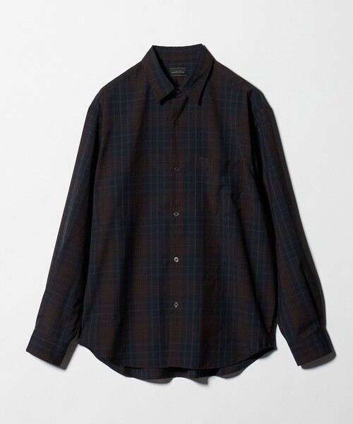 green label relaxing(グリーンレーベルリラクシング)の「ウォッシャブル トロ パターン ジャストルーズ シャツ -ストレッチ-(シャツ/ブラウス・メンズ・ネイビー/ベージュ/ダークブラウン/オフホワイト・S/XL/M/L)」の5枚目の写真