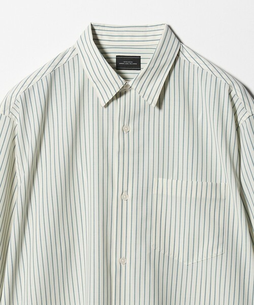 green label relaxing(グリーンレーベルリラクシング)の「ウォッシャブル トロ パターン ジャストルーズ シャツ -ストレッチ-(シャツ/ブラウス・メンズ・ネイビー/ベージュ/ダークブラウン/オフホワイト・S/XL/M/L)」の9枚目の写真