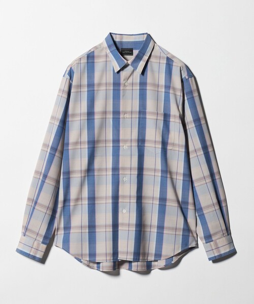 green label relaxing(グリーンレーベルリラクシング)の「ウォッシャブル トロ パターン ジャストルーズ シャツ -ストレッチ-(シャツ/ブラウス・メンズ・ネイビー/ベージュ/ダークブラウン/オフホワイト・S/XL/M/L)」の11枚目の写真