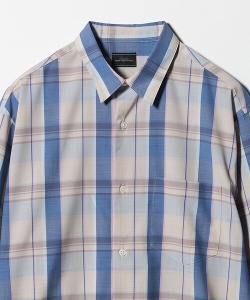 green label relaxing(グリーンレーベルリラクシング)の「ウォッシャブル トロ パターン ジャストルーズ シャツ -ストレッチ-(シャツ/ブラウス・メンズ・ネイビー/ベージュ/ダークブラウン/オフホワイト・S/XL/M/L)」の12枚目の写真