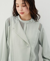 UNITED TOKYO | 【新作】シアーレイヤーブラウス｜ウォッシャブル/オフィスカジュアル/オケージョン/防シワ/UVカット/給水速乾/限定カラー/春服(シャツ/ブラウス)