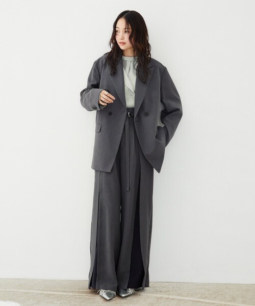 UNITED TOKYO（ユナイテッドトウキョウ）の「【新作】シアーレイヤーブラウス｜ウォッシャブル/オフィスカジュアル/オケージョン/防シワ/UVカット/給水速乾/限定カラー/春服（シャツ/ブラウス・レディース・ピンク/グリーン/ライトベージュ/グレー・FREE）」の8枚目の写真