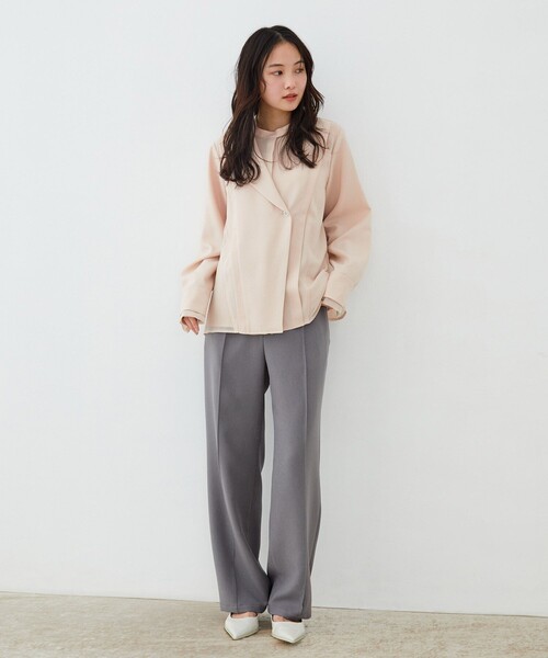 UNITED TOKYO（ユナイテッドトウキョウ）の「【新作】シアーレイヤーブラウス｜ウォッシャブル/オフィスカジュアル/オケージョン/防シワ/UVカット/給水速乾/限定カラー/春服（シャツ/ブラウス・レディース・ピンク/グリーン/ライトベージュ/グレー・FREE）」の20枚目の写真