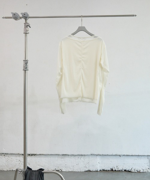 NVRFRGT（ネヴァーフォーゲット）の「DOUBLE LAYERED LONG SLEEVE T-SHIRT（Tシャツ/カットソー・メンズ・アイボリー/ブラック・1/2/3）」の7枚目の写真