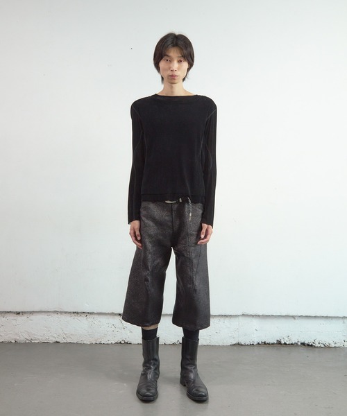 NVRFRGT（ネヴァーフォーゲット）の「DOUBLE LAYERED LONG SLEEVE T-SHIRT（Tシャツ/カットソー・メンズ・アイボリー/ブラック・1/2/3）」の5枚目の写真