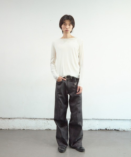 NVRFRGT（ネヴァーフォーゲット）の「DOUBLE LAYERED LONG SLEEVE T-SHIRT（Tシャツ/カットソー・メンズ・アイボリー/ブラック・1/2/3）」の10枚目の写真