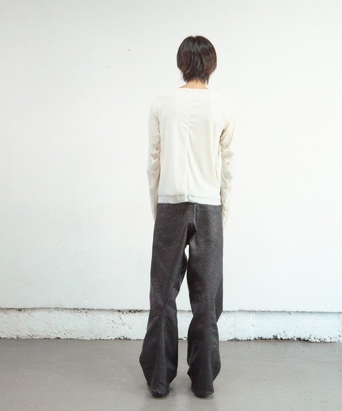 NVRFRGT（ネヴァーフォーゲット）の「DOUBLE LAYERED LONG SLEEVE T-SHIRT（Tシャツ/カットソー・メンズ・アイボリー/ブラック・1/2/3）」の8枚目の写真