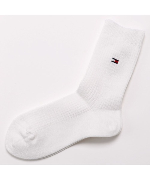 TOMMY HILFIGER(トミーヒルフィガー)の「RIB SOCKS(ソックス/靴下・キッズ・ホワイト/ブラック/ネイビー・18/14/22/16/20)」の2枚目の写真