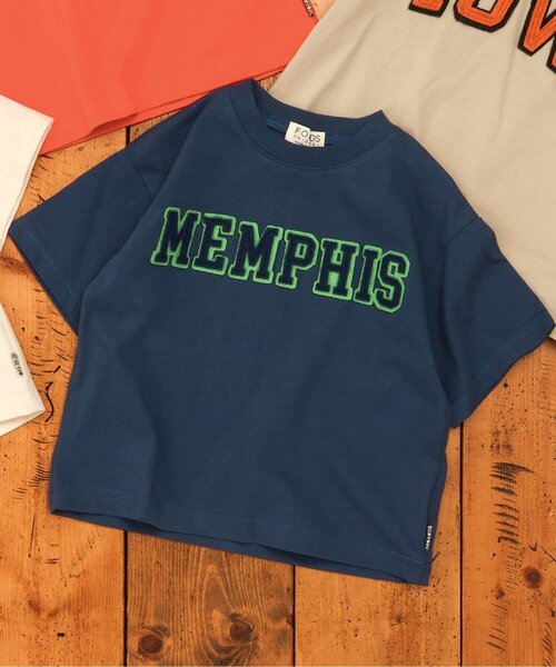 F.O.KIDS（エフオーキッズ）の「【リンク】ロゴアップリケ半袖Tシャツ（Tシャツ/カットソー・キッズ・ミント/チャコール/オフホワイト/レッド/レインボー/ネイビー・130/120/110/100/90/80/160/150/140）」の5枚目の写真