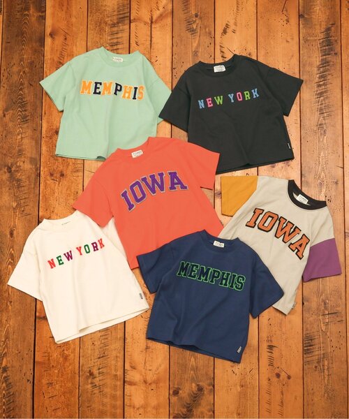 F.O.KIDS（エフオーキッズ）の「【リンク】ロゴアップリケ半袖Tシャツ（Tシャツ/カットソー・キッズ・ミント/チャコール/オフホワイト/レッド/レインボー/ネイビー・130/120/110/100/90/80/160/150/140）」の11枚目の写真