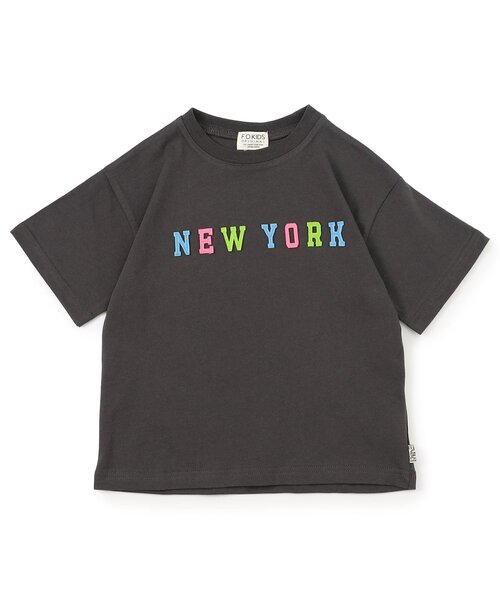 F.O.KIDS（エフオーキッズ）の「【リンク】ロゴアップリケ半袖Tシャツ（Tシャツ/カットソー・キッズ・ミント/チャコール/オフホワイト/レッド/レインボー/ネイビー・130/120/110/100/90/80/160/150/140）」の12枚目の写真