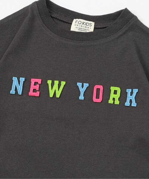 F.O.KIDS（エフオーキッズ）の「【リンク】ロゴアップリケ半袖Tシャツ（Tシャツ/カットソー・キッズ・ミント/チャコール/オフホワイト/レッド/レインボー/ネイビー・130/120/110/100/90/80/160/150/140）」の16枚目の写真