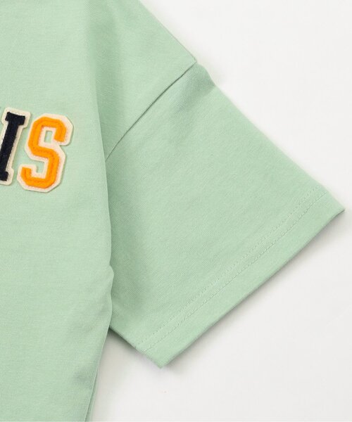 F.O.KIDS（エフオーキッズ）の「【リンク】ロゴアップリケ半袖Tシャツ（Tシャツ/カットソー・キッズ・ミント/チャコール/オフホワイト/レッド/レインボー/ネイビー・130/120/110/100/90/80/160/150/140）」の21枚目の写真