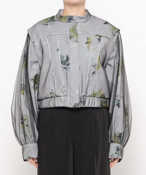 HARE（ハレ）の「2WAYフラワーシアーレイヤーブルゾン(HARE)（ブルゾン・レディース・ホワイト/ブラック・FREE）」の21枚目の写真