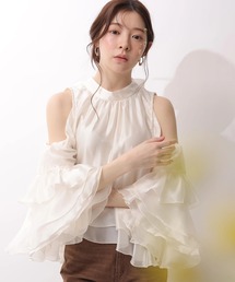 Rirandture | フリルスリーブオフショルブラウス(シャツ/ブラウス)