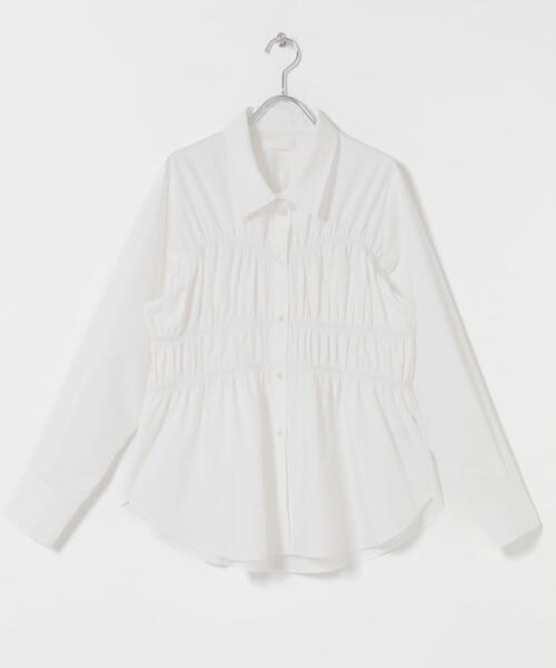 SENSE OF PLACE by URBAN RESEARCH（センスオブプレイスバイアーバンリサーチ）の「シャーリングデザインシャツ（シャツ/ブラウス・レディース・ライトブルー/オフホワイト/ピンク・ONE）」の11枚目の写真