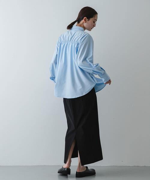 SENSE OF PLACE by URBAN RESEARCH（センスオブプレイスバイアーバンリサーチ）の「シャーリングデザインシャツ（シャツ/ブラウス・レディース・ライトブルー/オフホワイト/ピンク・ONE）」の18枚目の写真