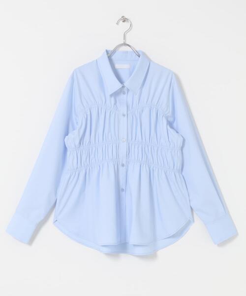 SENSE OF PLACE by URBAN RESEARCH（センスオブプレイスバイアーバンリサーチ）の「シャーリングデザインシャツ（シャツ/ブラウス・レディース・ライトブルー/オフホワイト/ピンク・ONE）」の19枚目の写真