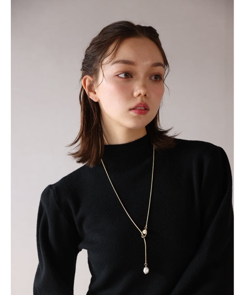 Edit Sheen（エディットシーン）の「パールポイントサークルラリエット（ネックレス・レディース・ゴールド/シルバー・FREE）」の3枚目の写真