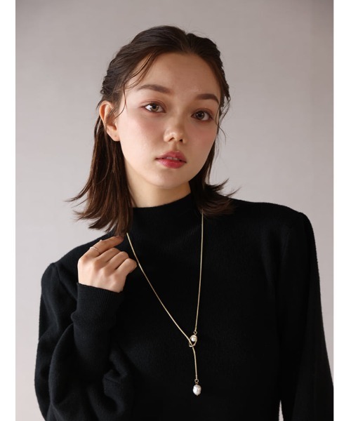 Edit Sheen（エディットシーン）の「パールポイントサークルラリエット（ネックレス・レディース・ゴールド/シルバー・FREE）」の4枚目の写真