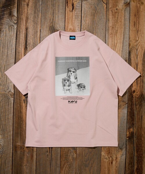 FREAK'S STORE(フリークスストア)の「限定展開 KAVU×FREAK'S STORE カブー 別注 ビッグシルエット フォトプリント Tシャツ DOG(Tシャツ/カットソー・メンズ・ホワイト/ピンク/スミクロ/アッシュグレー/グレイッシュベージュ・LARGE/MEDIUM/SMALL)」の18枚目の写真