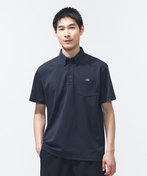 NEW BALANCE(ニューバランス)の「ニューバランス New Balance シューパッチポロシャツ(ポロシャツ・メンズ・ネイビー/ホワイト/ブラック・LL/L/M/S)」の1枚目の写真