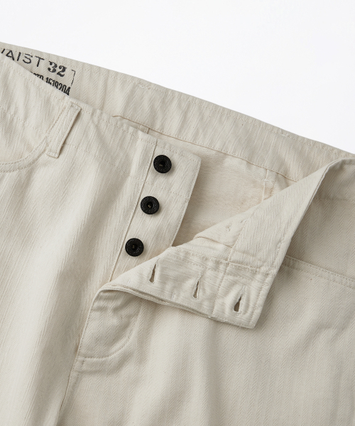 OUTSTANDING(アウトスタンディング)の「USN N-3 HBT PANTS_ECRU(その他パンツ・メンズ・その他・SMALL/MEDIUM/LARGE)」の4枚目の写真