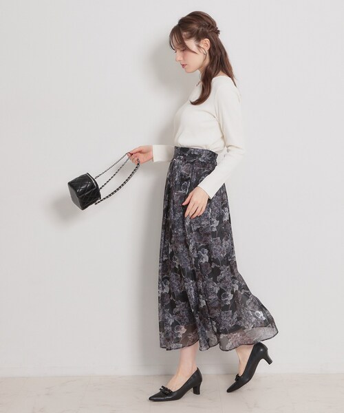 couture brooch（クチュールブローチ）の「ハートネックテレコプルオーバー（Tシャツ/カットソー・レディース・ネイビー/サンドベージュ/ホワイト系5/オフホワイト・42/40/38/36）」の11枚目の写真