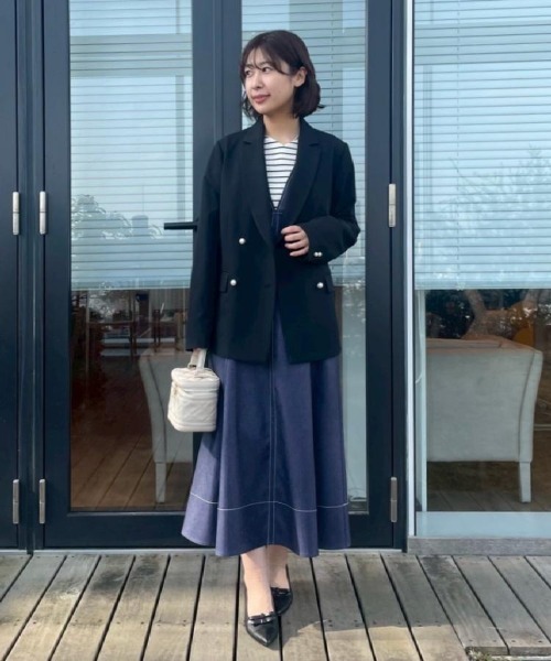 couture brooch(クチュールブローチ)の「【洗える】ハートネック テレコプルオーバー(Tシャツ/カットソー・レディース・ネイビー/サンドベージュ/ホワイト系5/オフホワイト・42/40/38/36)」の18枚目の写真