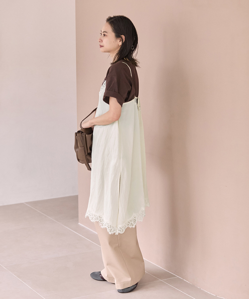 JOURNAL STANDARD(ジャーナルスタンダード)の「《追加3》フィブリルリヨセルキャミワンピース(ワンピース・レディース・ネイビー/アイボリー・FREE)」の6枚目の写真