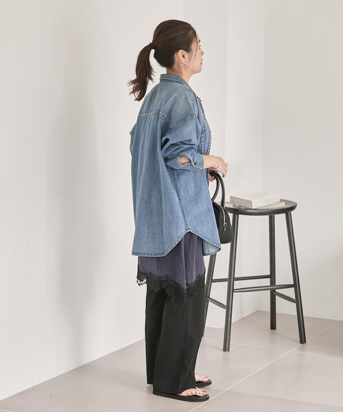 JOURNAL STANDARD(ジャーナルスタンダード)の「《追加3》フィブリルリヨセルキャミワンピース(ワンピース・レディース・ネイビー/アイボリー・FREE)」の19枚目の写真