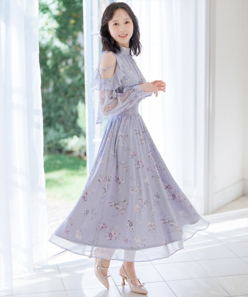 WILLSELECTION(ウィルセレクション)の「フラワープリントフリルスリーブワンピース(ワンピース・レディース・ホワイト/ピンク/サックスブルー・FREE)」の15枚目の写真