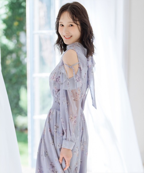 WILLSELECTION(ウィルセレクション)の「フラワープリントフリルスリーブワンピース(ワンピース・レディース・ホワイト/ピンク/サックスブルー・FREE)」の16枚目の写真