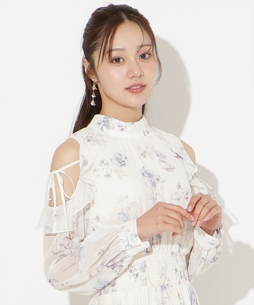 WILLSELECTION(ウィルセレクション)の「フラワープリントフリルスリーブワンピース(ワンピース・レディース・ホワイト/ピンク/サックスブルー・FREE)」の19枚目の写真