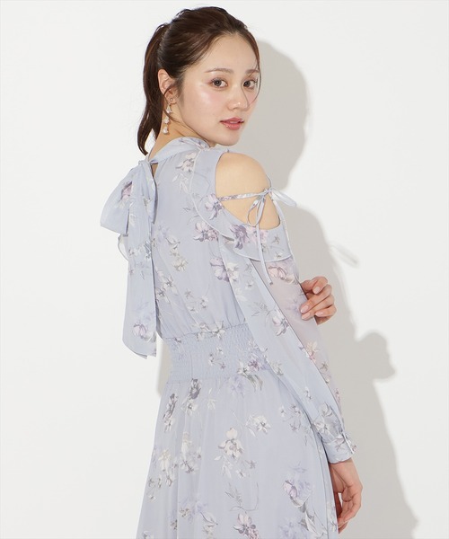WILLSELECTION(ウィルセレクション)の「フラワープリントフリルスリーブワンピース(ワンピース・レディース・ホワイト/ピンク/サックスブルー・FREE)」の10枚目の写真