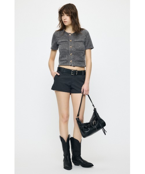 MOUSSY(マウジー)の「TWEEDY カーディガン(カーディガン/ボレロ・レディース・カーキ/オフホワイト/グレー・FREE)」の5枚目の写真