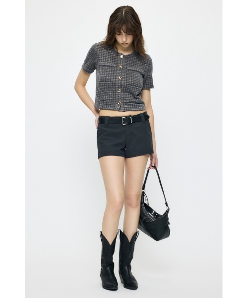 MOUSSY(マウジー)の「TWEEDY カーディガン(カーディガン/ボレロ・レディース・カーキ/オフホワイト/グレー・FREE)」の7枚目の写真